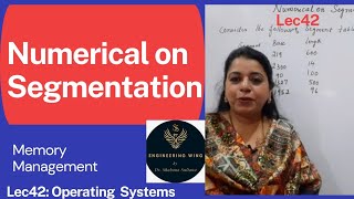 Lec49: Numerical on segmentation