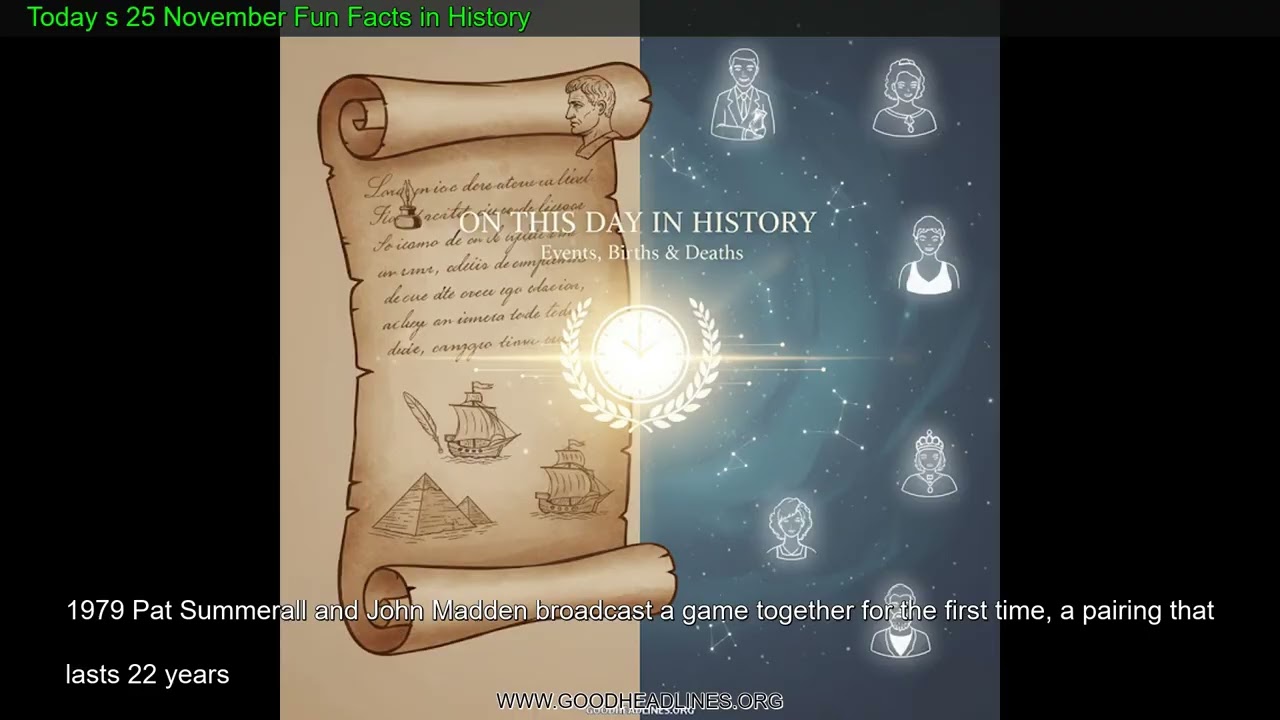 Today s 25 November Fun Facts in History