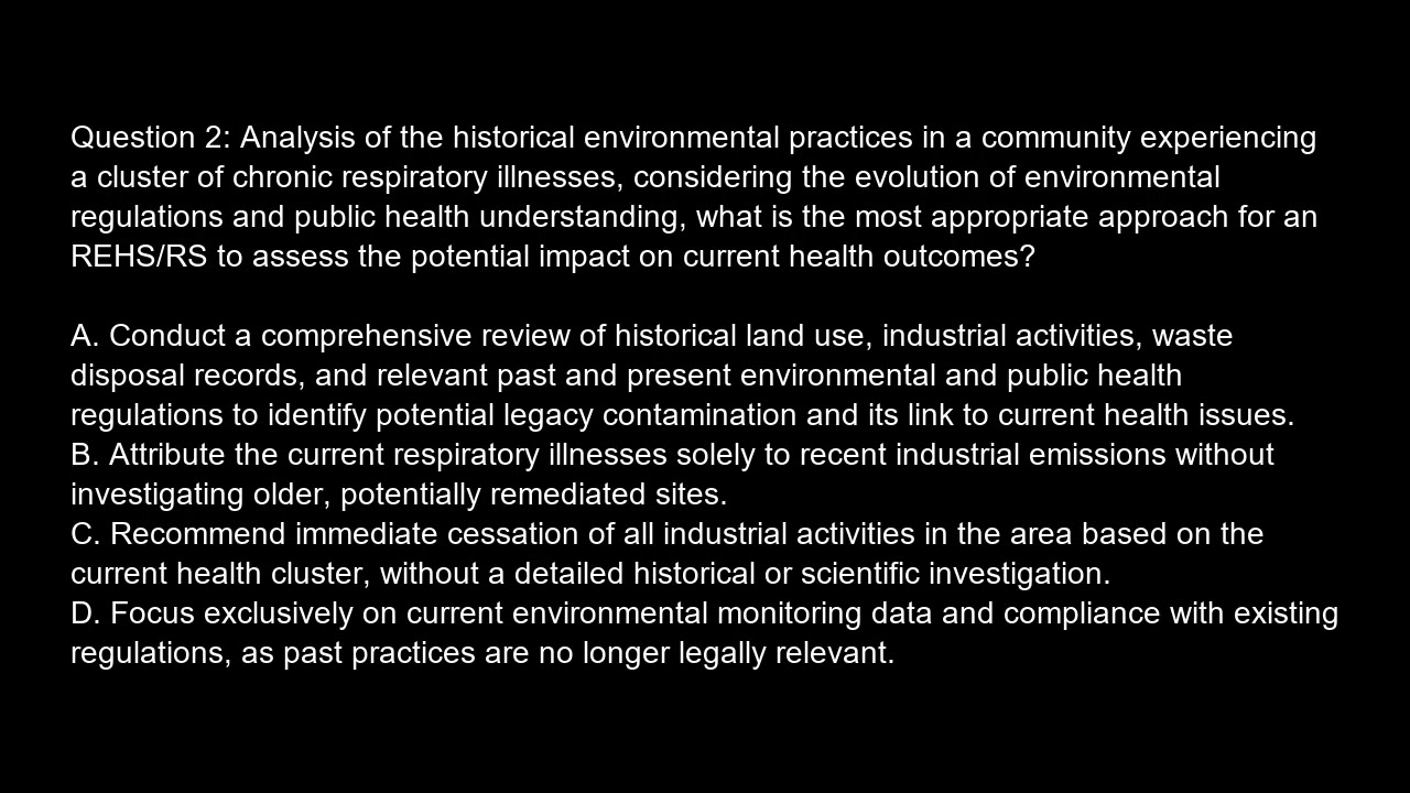 Registered Environmental Health Specialist Registered Sanitarian  REHS RS  Free Practice Test video