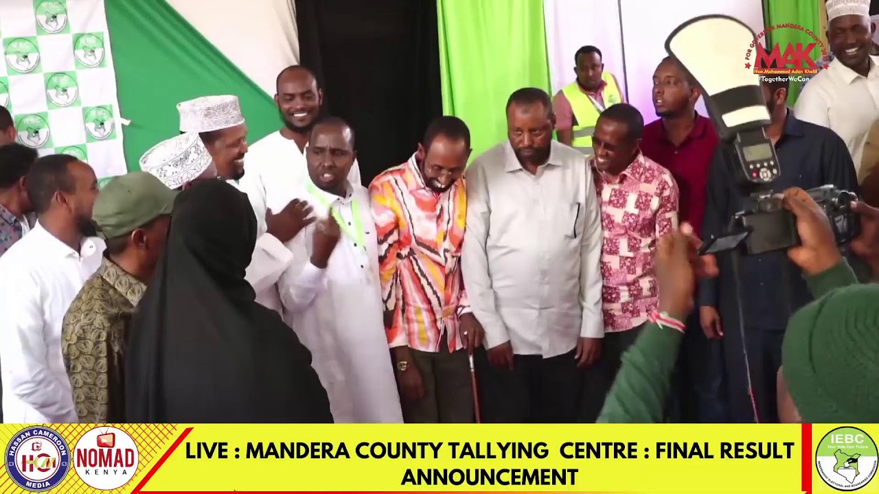 LIVE : IEBC MANDERA COUNTY TALLYING CENTRE FINAL ANNOUNCEMENTS.