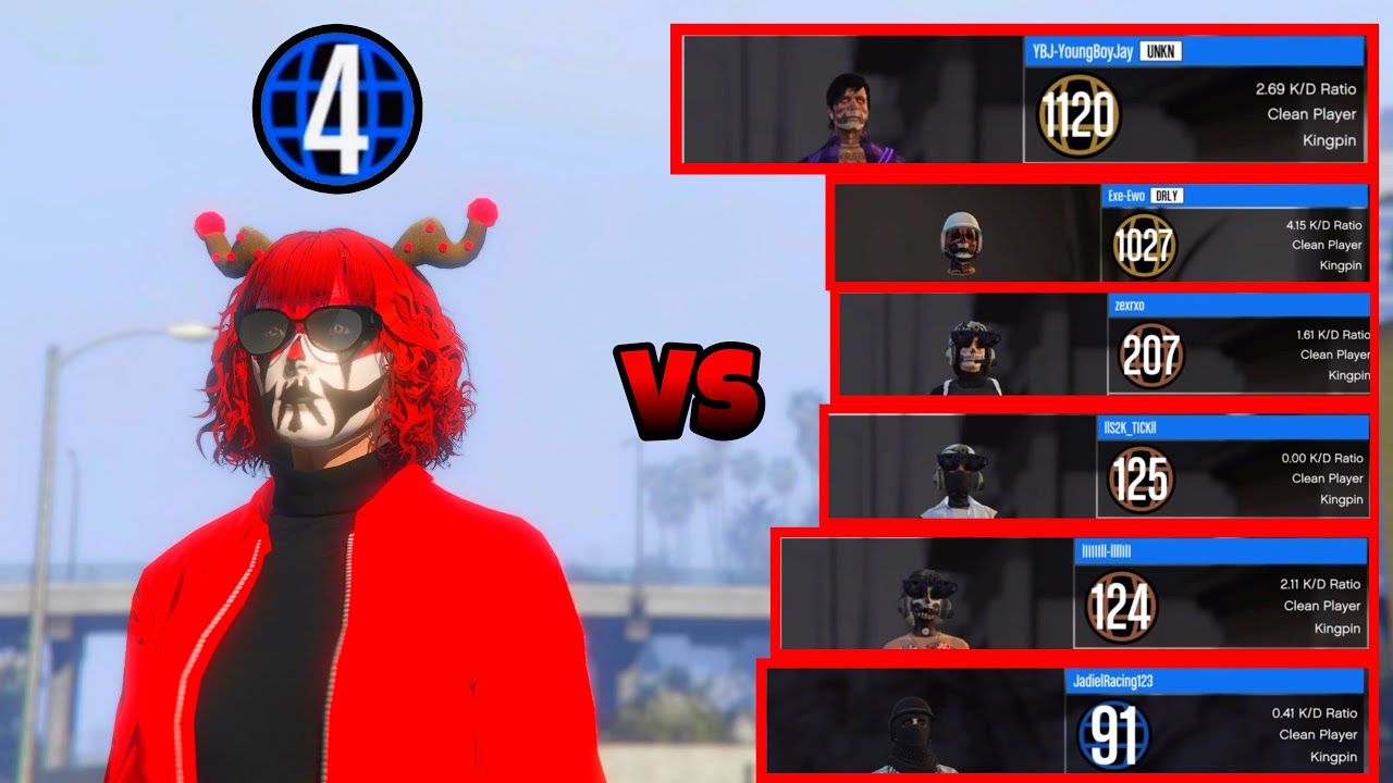 6 Sweaty Tryhards Vs My Level 4 Account on GTA 5 ONLINE