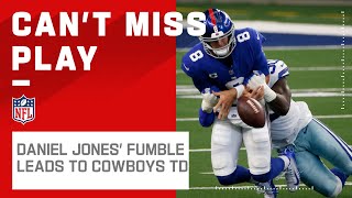 Daniel Jones Strip Sacked for a Dallas TD!