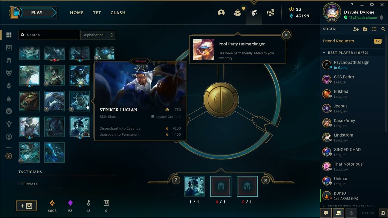 League of legends 2021 skin rerolling YouTube