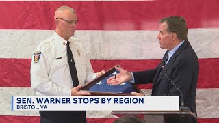 Sen. Mark Warner honors Bristol swiftwater rescue team, presents $285K check to city