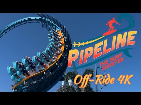 Pipeline: The Surf Coaster Off-Ride 4K | SeaWorld Orlando 2023 B&M Standup Coaster
