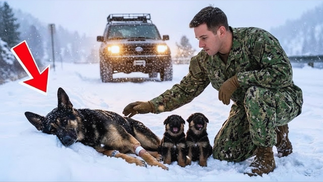 Navy SEAL Saved A Stray German Shepherd With Two Puppies – Then Found Out Who She Really Was!