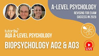 AQA A Level Psychology | Biopsychology: A02 and A03 | Live Stream
