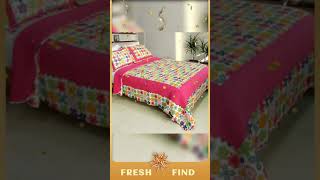 [Simple Happiness] 100% Cotton 3PC Vermicelli-Quilted Patchwork Quilt Set (Full/Queen Size)