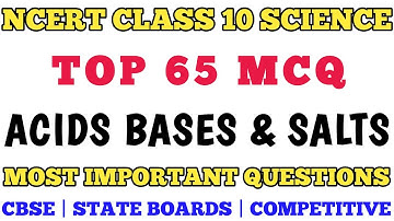 Best MCQ Class 10 Acids Bases and Salts  | Class 10 NCERT Chapter 2 || Cbse Board #mcqncert #cbse