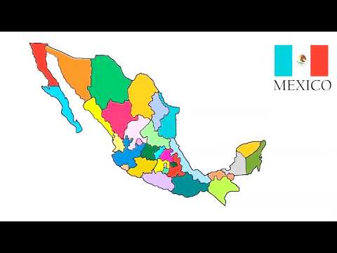 How to draw Map of Mexico // Mexico Map