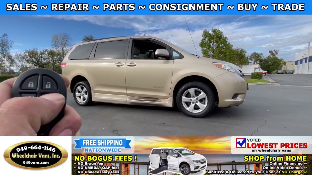 For Sale 2012 Toyota Sienna - BraunAbility Power ONE TOUCH Infloor Ramp Wheelchair Van
