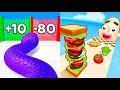 Sandwich Runner vs Snake Run Race 3D FULL GAME Walkthrough 