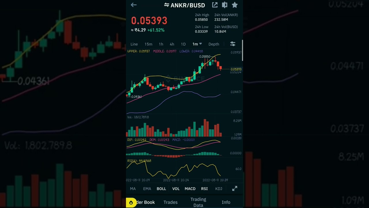 ANKR/BUSD COIN +70% UP 24h NEW HIGH CRYPTO CURRENCY 11-08-2022 