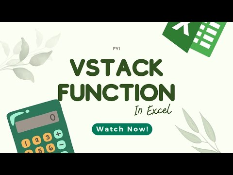 VStack Function #excel #exceltips