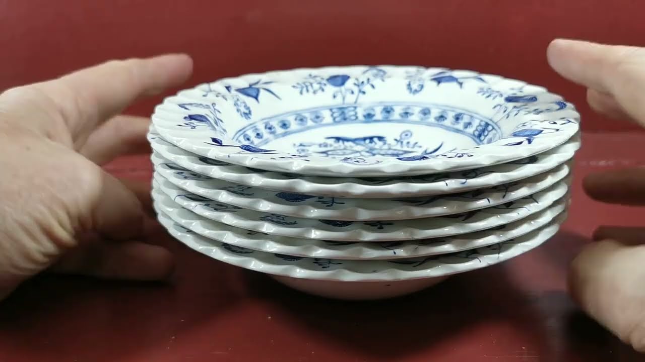 J G Meakin Blue Nordic China Ironstone 6.5-inch Dessert Bowl - YouTube