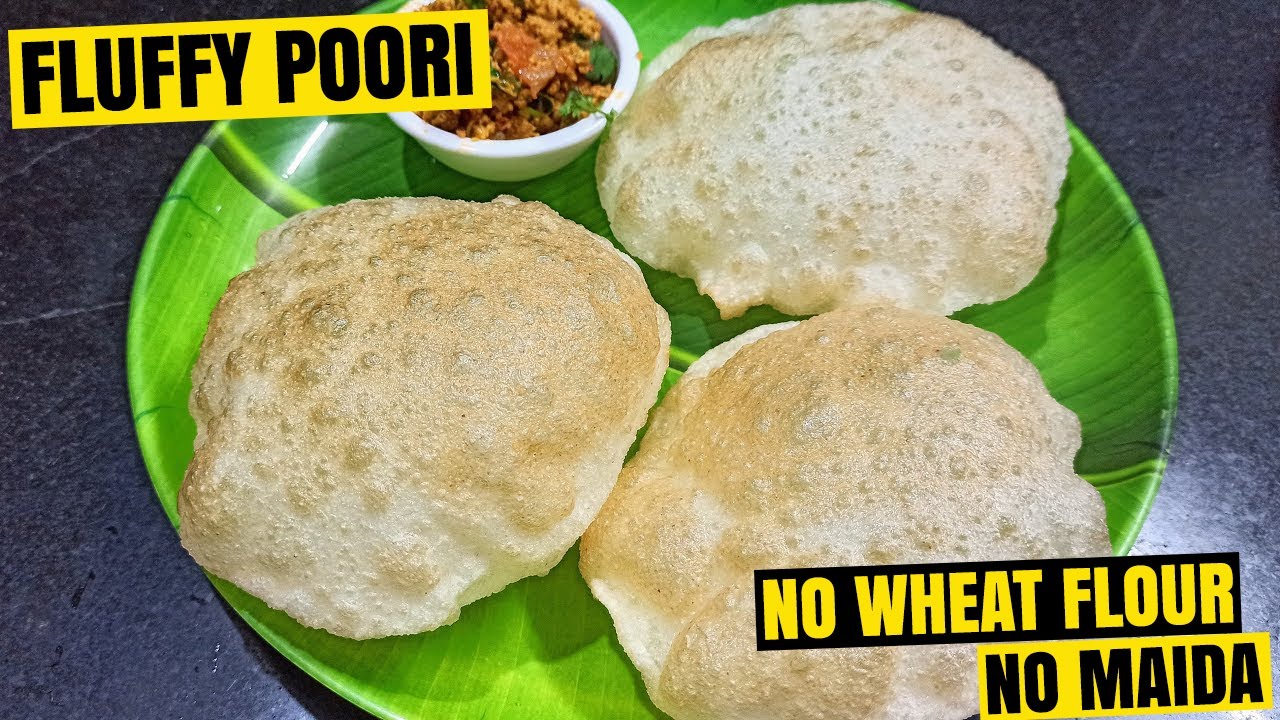 Poori without maida and wheat flour Breakfast recipes Rava Poori
