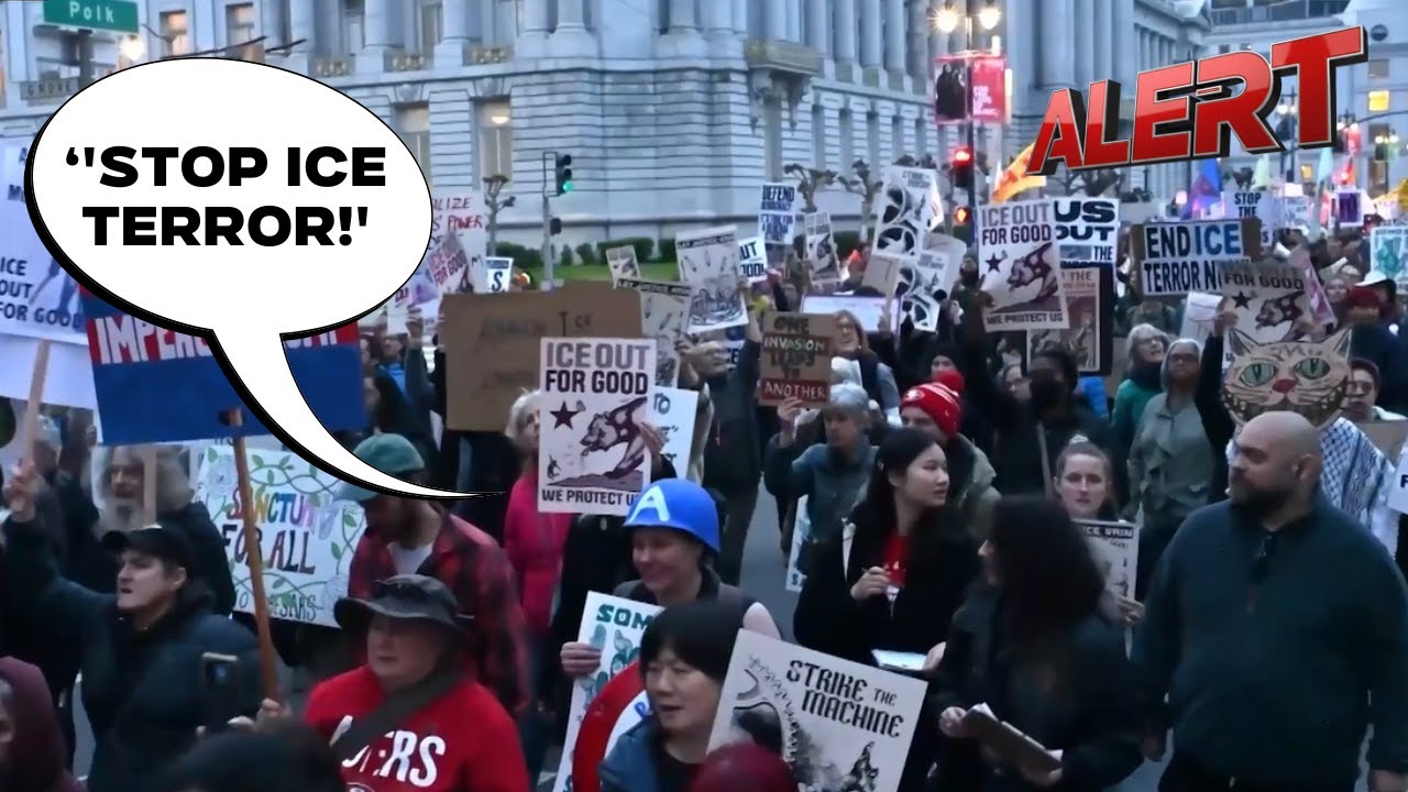 San Francisco Rallies Against Trump's Immigration Crackdown On Second-Term Anniversary | ICE Agents