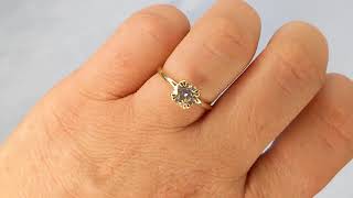 Round Engagement Ring 14k Solid Gold | 1, 1.5, 2 CT Moissanite Engagement Rings Net Worth