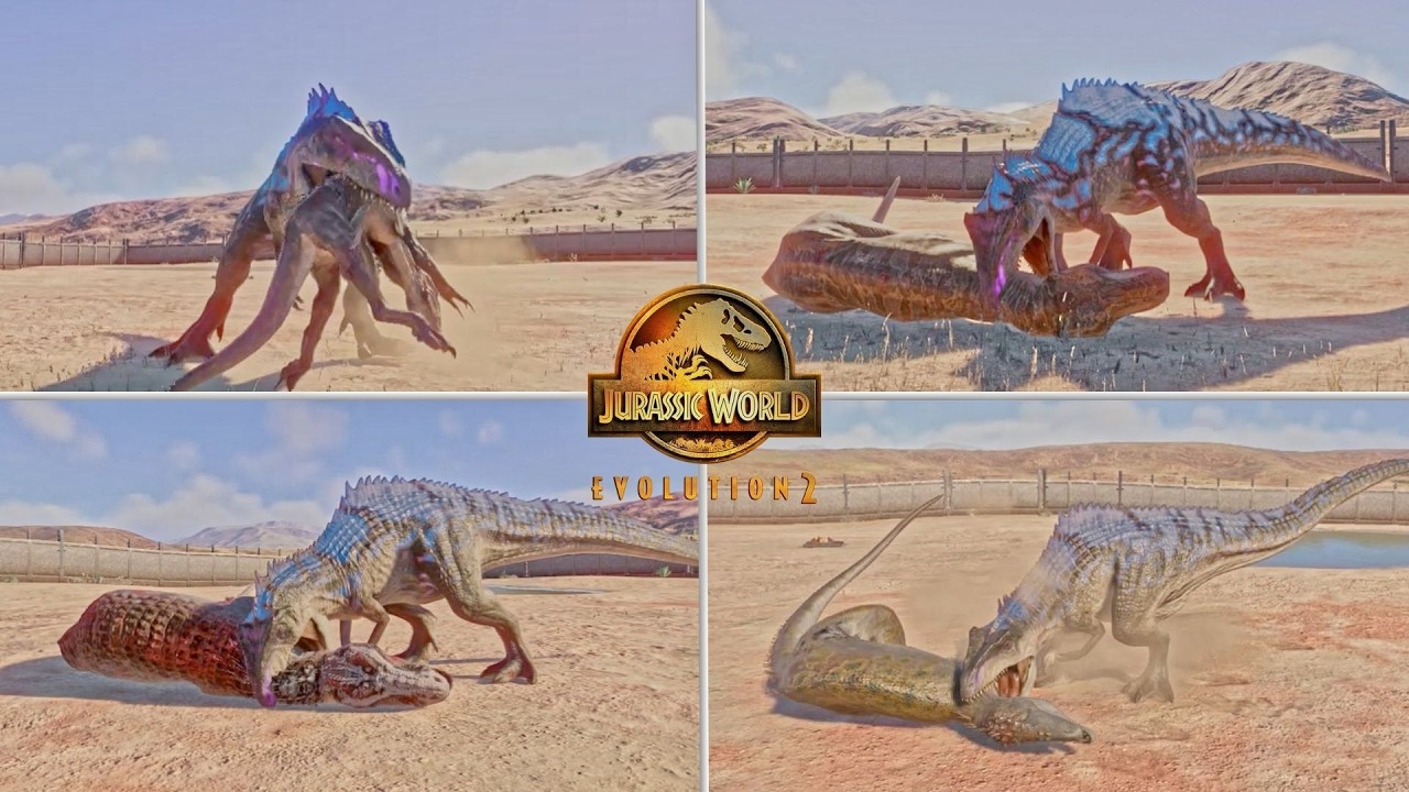 Giganotosaurus vs All Large Carnivores – Jurassic World Evolution 2