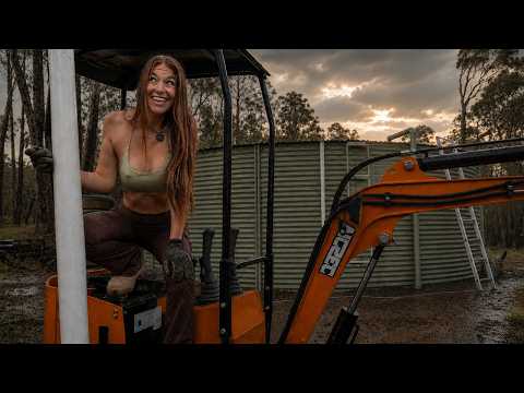 Biggest storm of a DECADE so I installed a rain harvesting system for my container house!