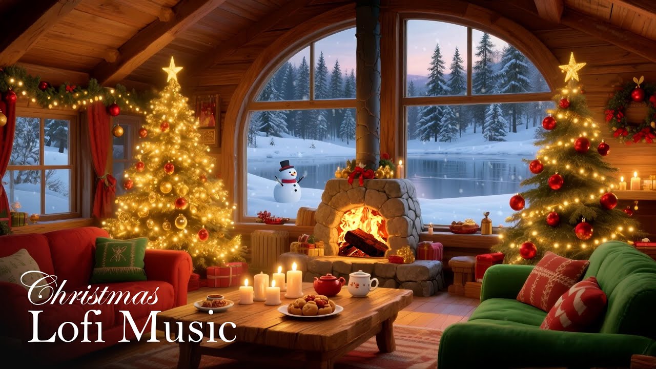 Christmas night Piano music Lofi 🌃Chill Music to Relax, Study, and Sleep To | Late Night vibe 