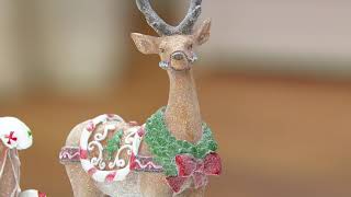 2-Piece Santa On Sleigh With Reindeer by Valerie on QVC
