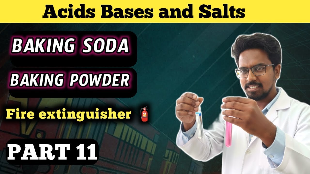Baking soda|Acids bases salts Ncert class telugu part 11 - YouTube