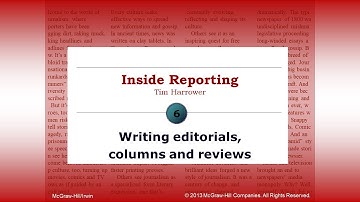 Writing editorials, columns and reviews