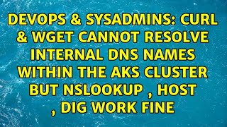 curl & wget cannot resolve internal dns names within the aks cluster but nslookup , host , dig...