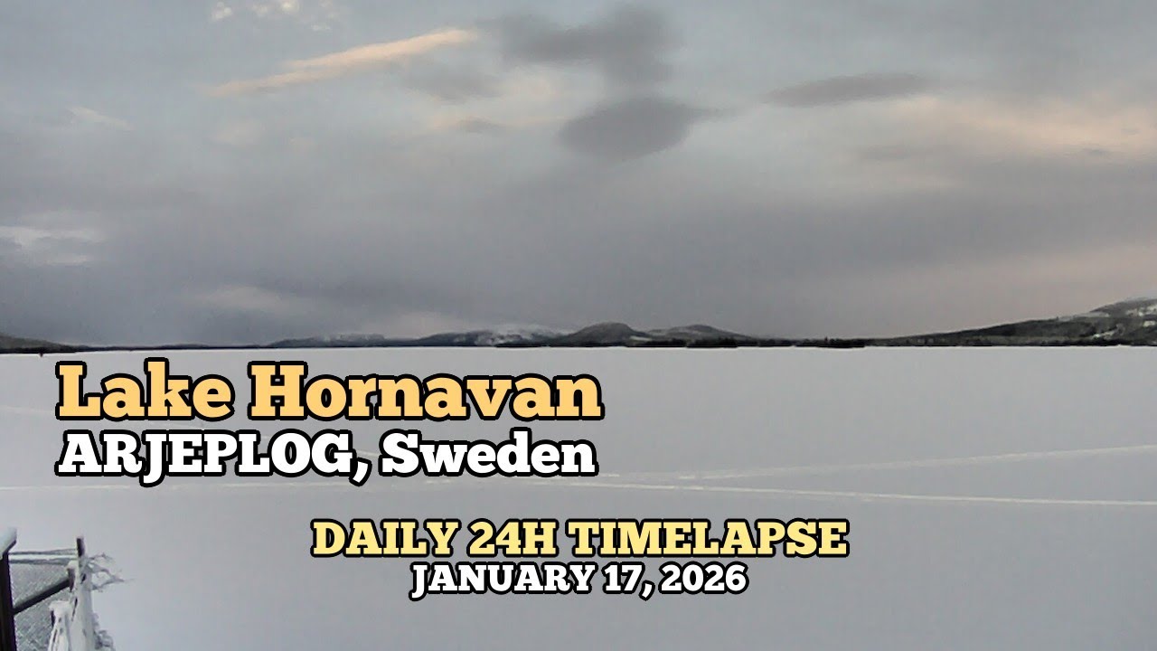 Lake Hornavan - Daily Timelapse: January 17, 2026 [Arjeplog, Sweden]