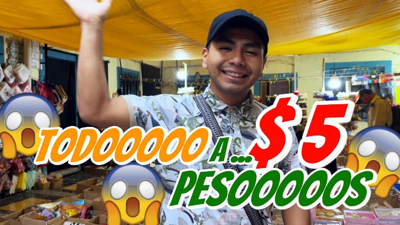 ¿Qué puedes comprar con $50 pesos? Tieda con TODO A $5 PESOOOS, tienda super economica en CDMX