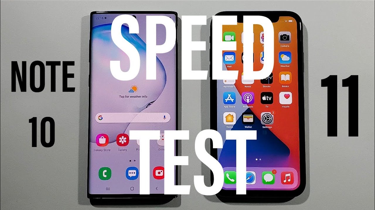 Iphone 11 vs Samsung Note 10 Comparison Speed Test