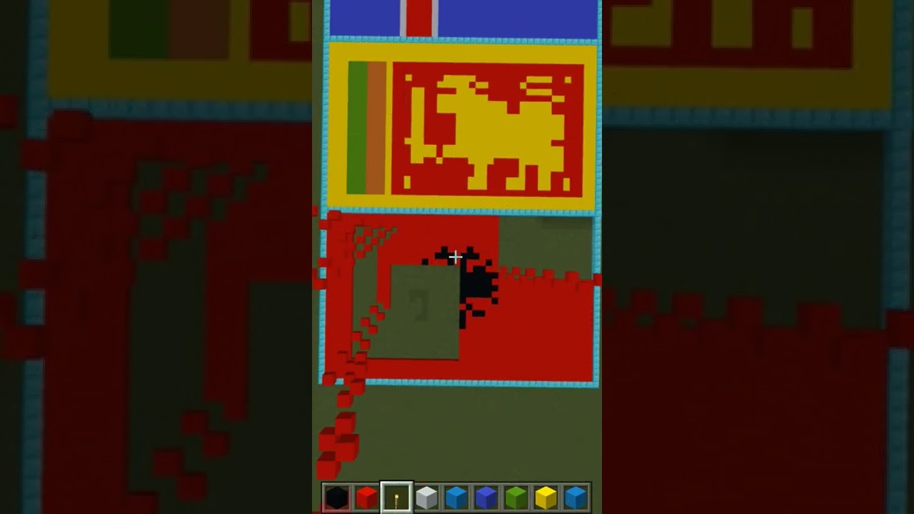 Minecraft Falling Blocks Pixel ART Albania shorts minecraft pixelart