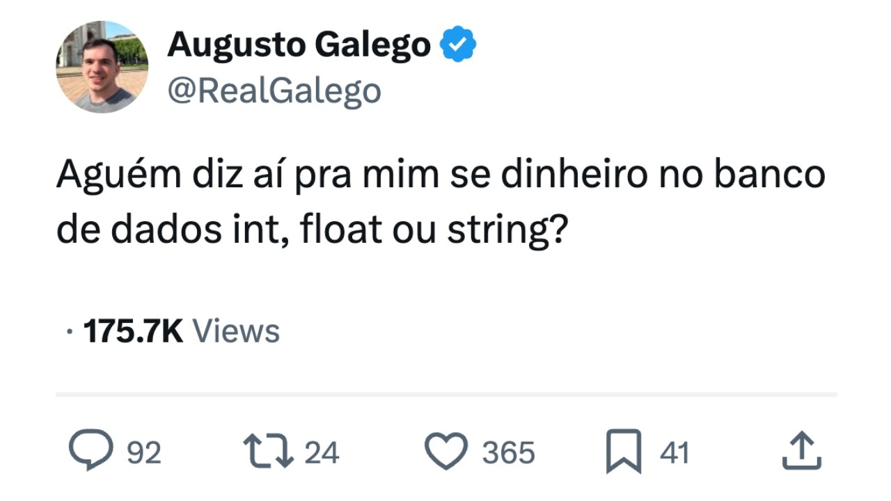 Devs NÃO SABEM armazenar dinheiro em SQL.