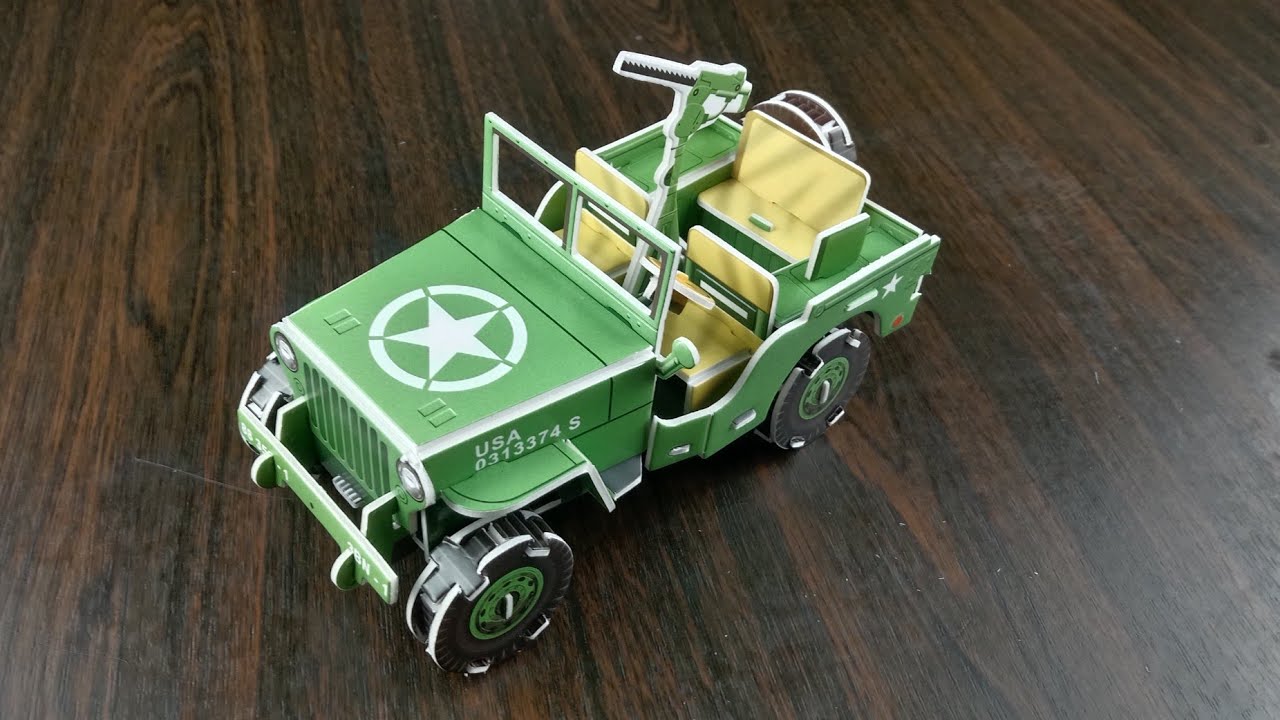 3D пазл ДЖИП своими руками