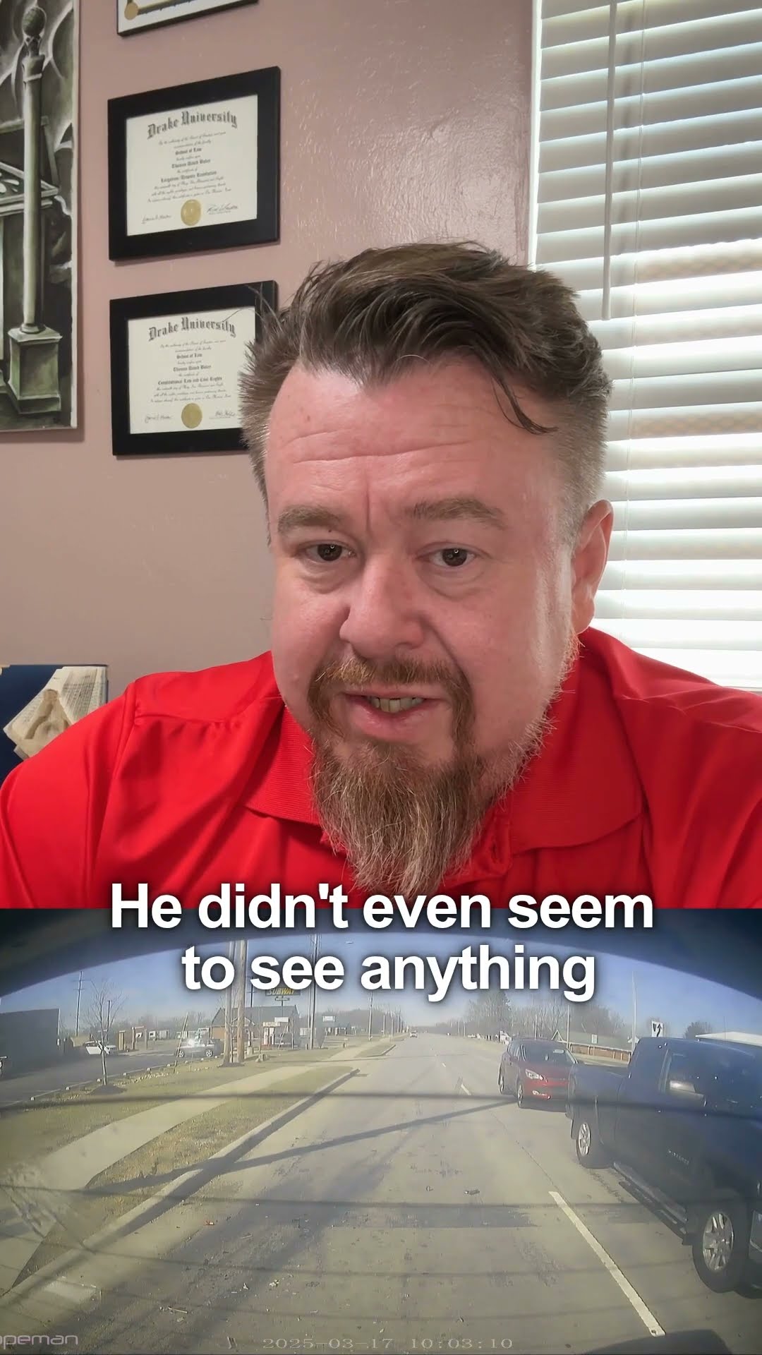Lawyer Reacts To Rear-End Collision Caught On Camera