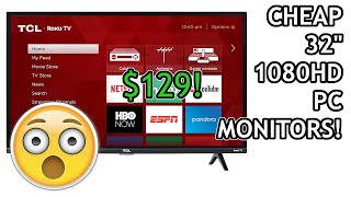 Cheap 32 1080HD Computer Monitor / Roku TV (Black Friday 2020)