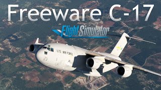 Freeware C17 Globemaster Review Msfs 2020 custom Cockpit Cabin And More