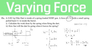 How to calculate work done by varying force