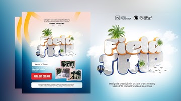 How to Design a 3D Field Trip Flyer using Cinema 4D & Photoshop.