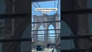 Crossing brooklyn bridge, Newyork #newyork #usa #travel #traveling #travelvlog #vacation #wow #fun
