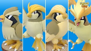 Making Shiny Pidgey Family Pokémon Out Of Clay