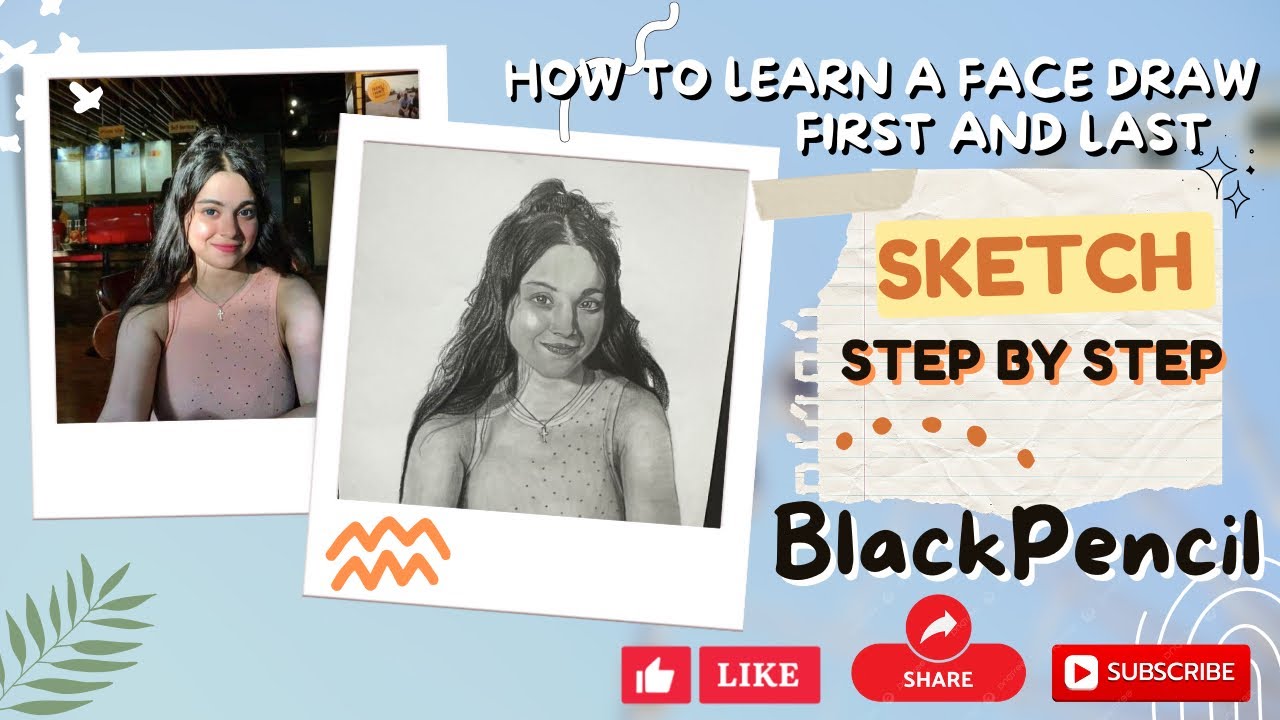 Draw First Pictures How to draw a face first to last #stepbystep for #beginers - YouTube