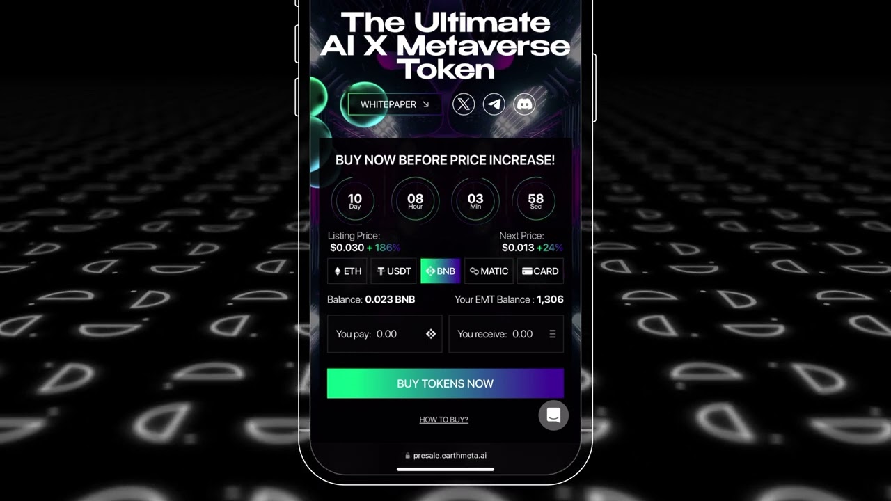 EarthMeta Presale - How to buy $EMT tokens on Mobile - YouTube