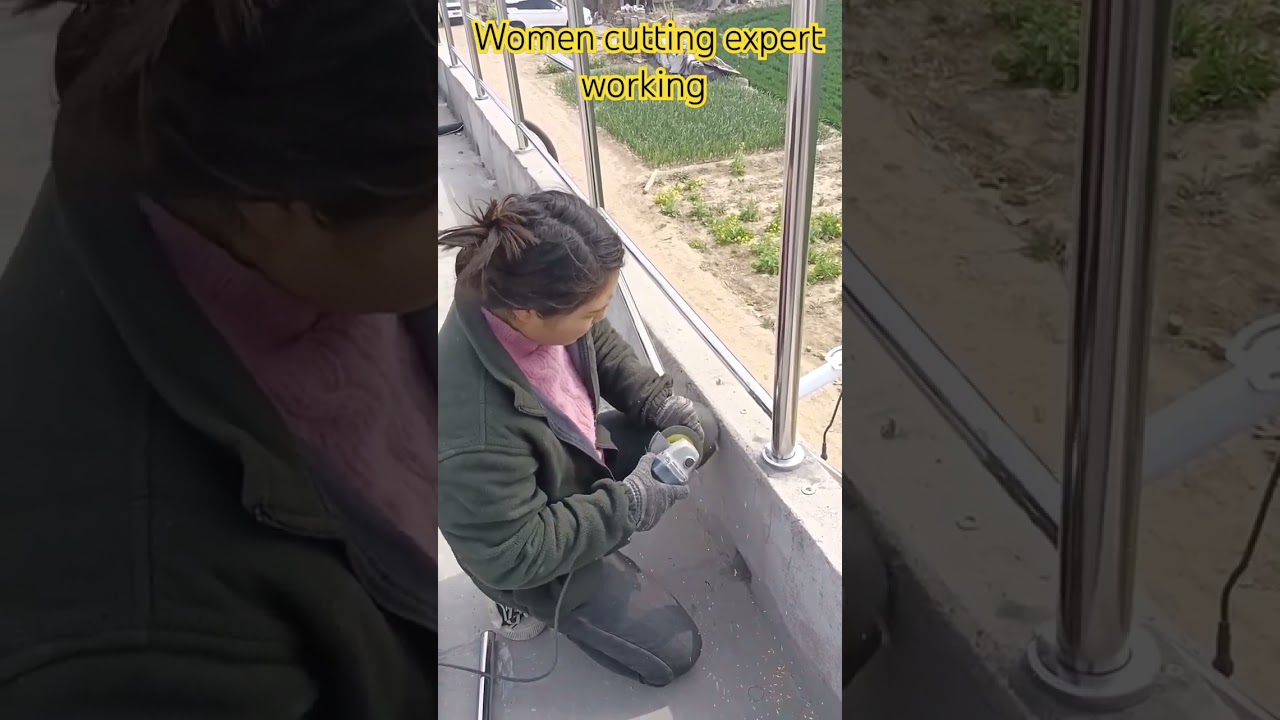 women expert cutting work | SS Sirir railing design 