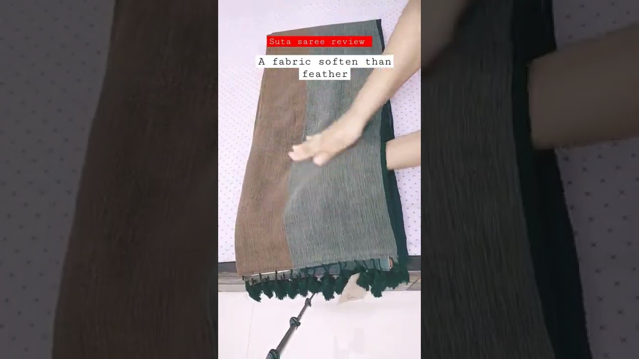 suta saree review 😊 ordered from Myntra got same colour such anelegant piece.soft and beautiful