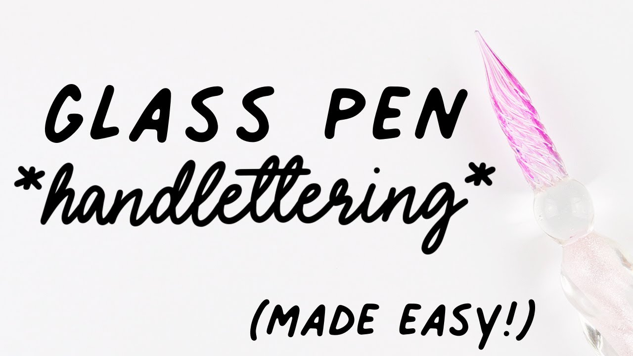 Writing with a glass dip pen - Creative Calligraphy