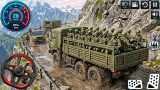 US Army Cargo Simulator Game: offroad soldiers transport truck cargo driving sim - android gameplay screenshot 1