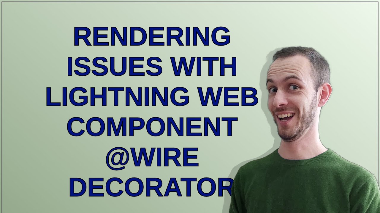 Rendering issues with lightning web component @wire decorator - YouTube