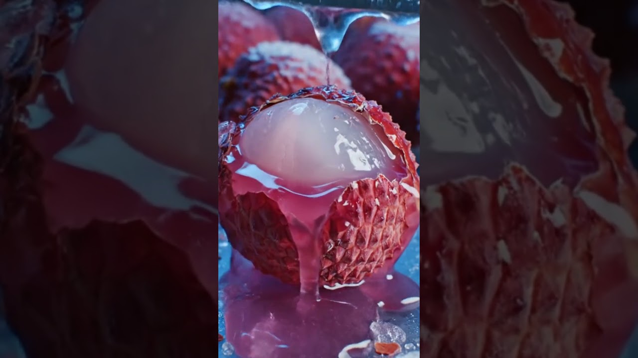 Frozen Lychee Shatter — Ice Shell Burst ASMR ❄️🍒